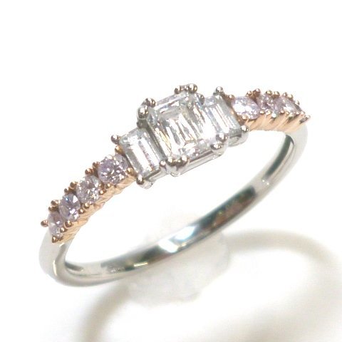 Pt900プラチナ リング・指輪 エメラルド0.65ct ダイヤモンド0.98ct